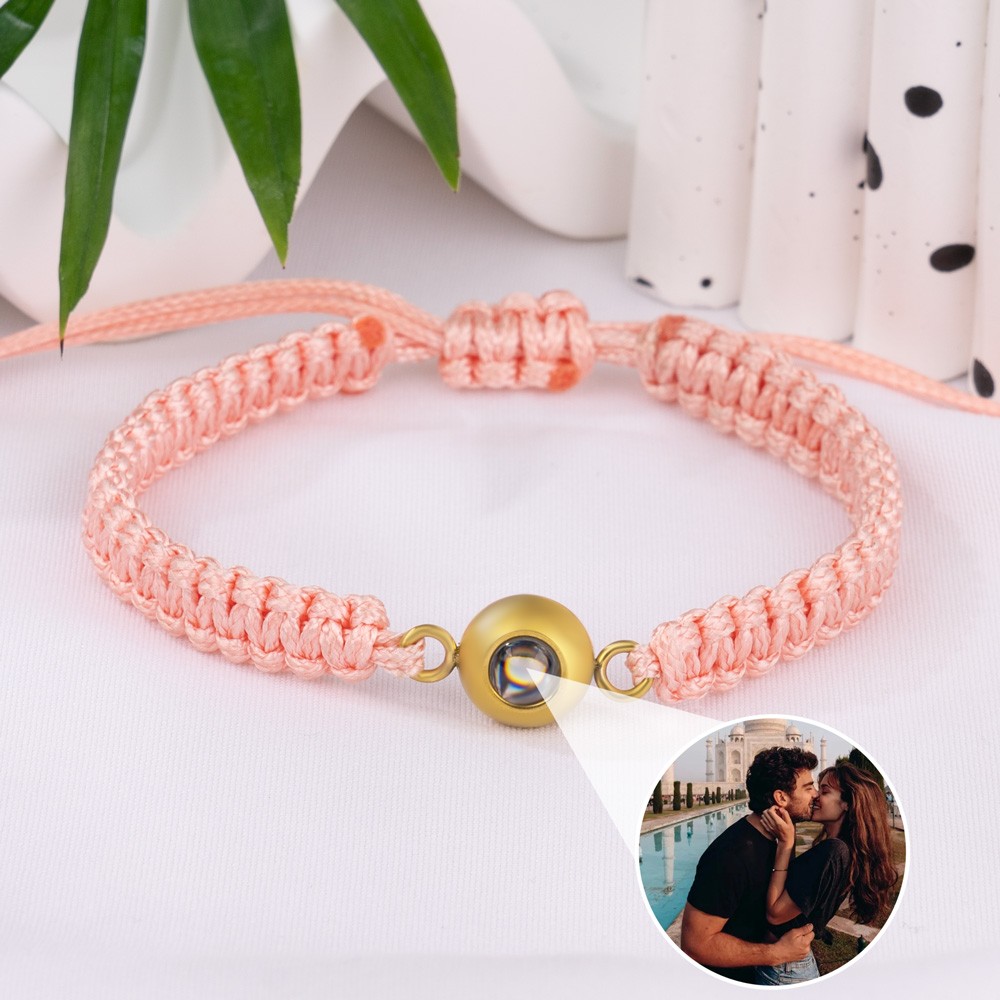 Bracelet à breloques personnalisé avec projection de photos commémoratives, idées cadeaux pour la Saint-Valentin